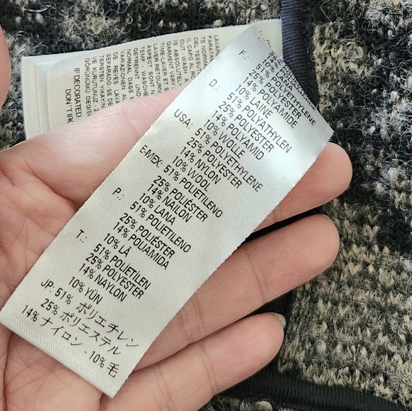 DIESEL Made In Italy Wrap Front, Tie Waist Blazer Jacket, Brown Black Size M - Picture 10 of 13